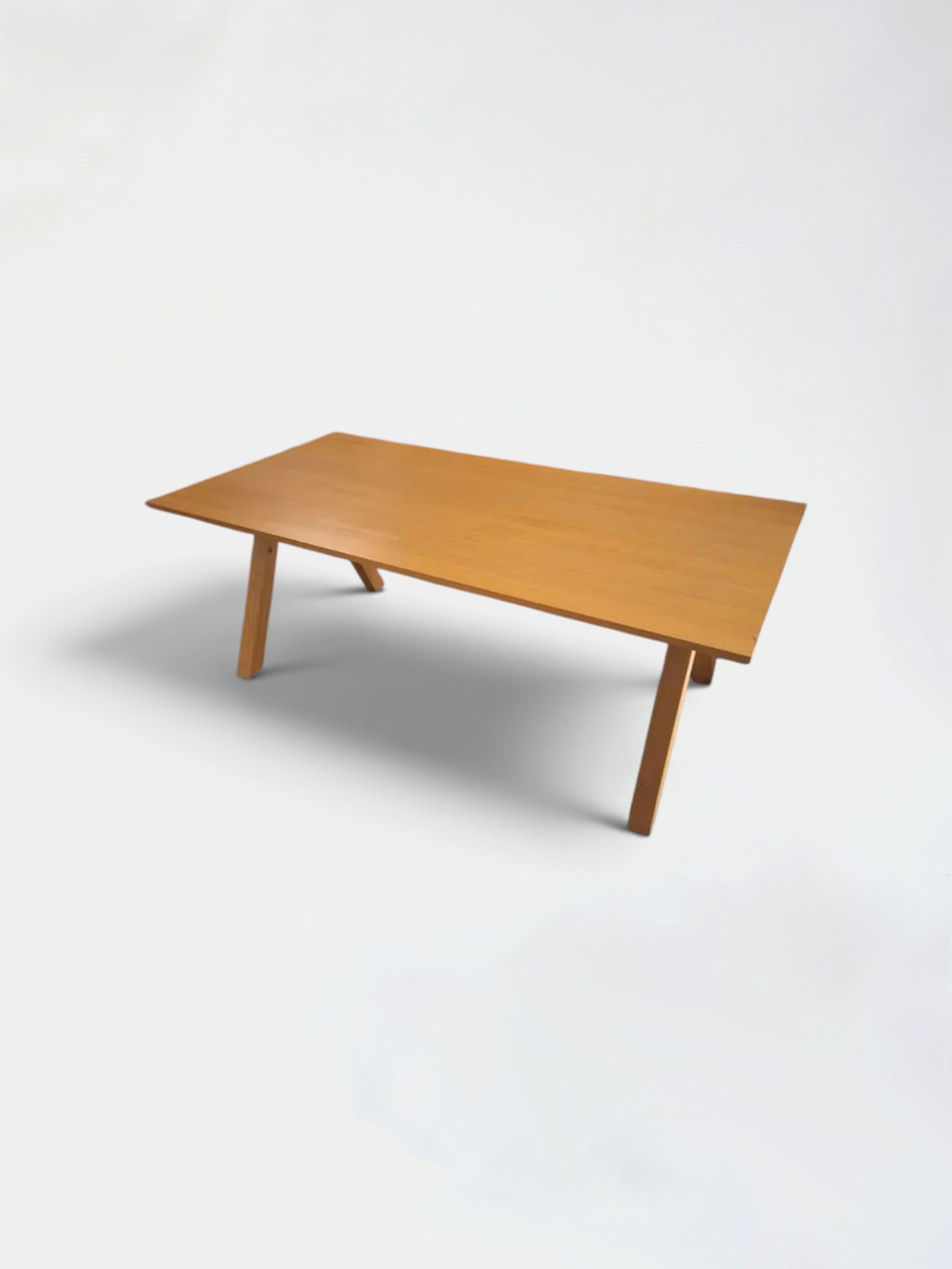 Table de réunion en bois teinté de 200 cm avec pieds en chêne product image 1