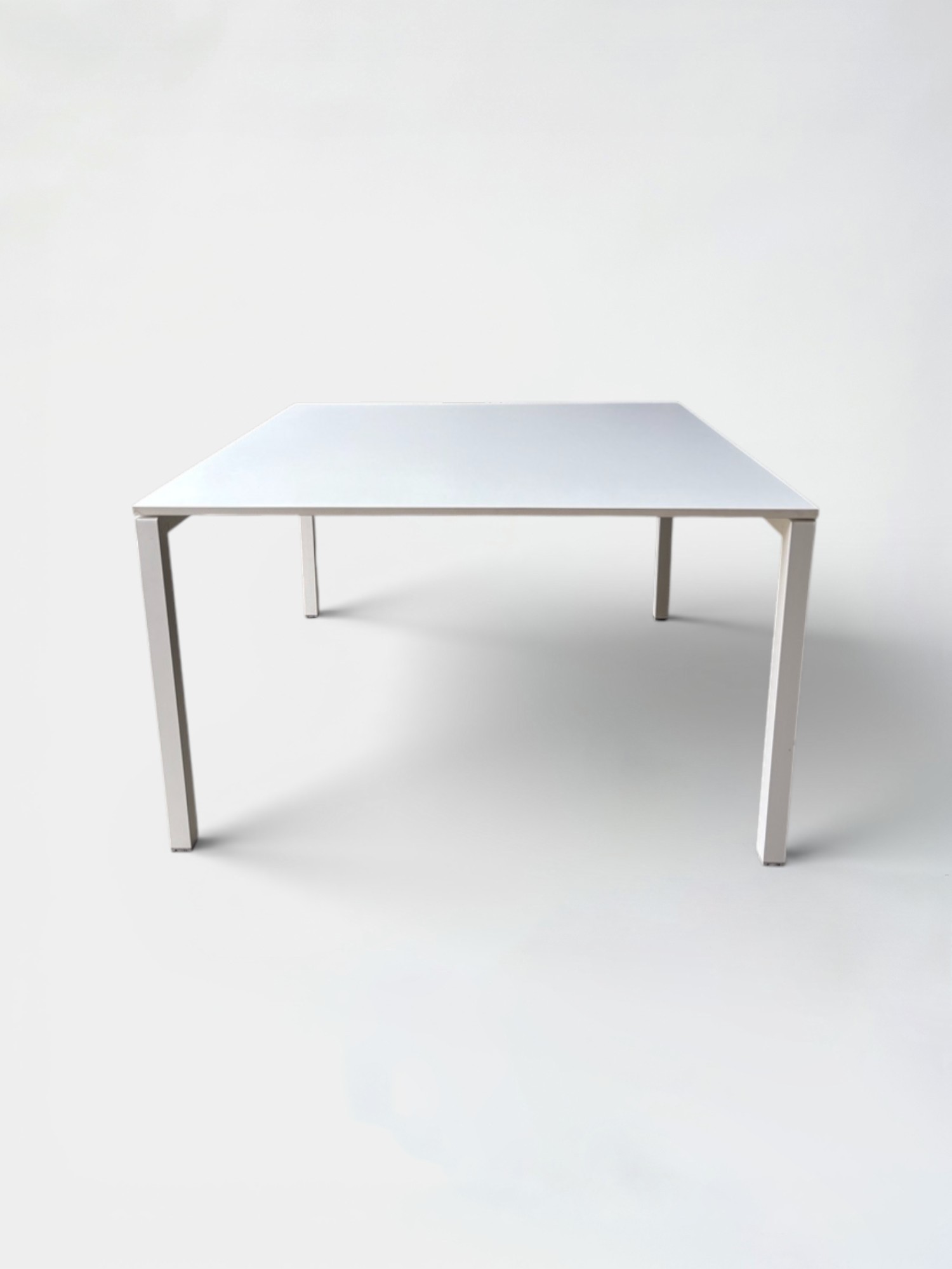 125cm square white table product image 1