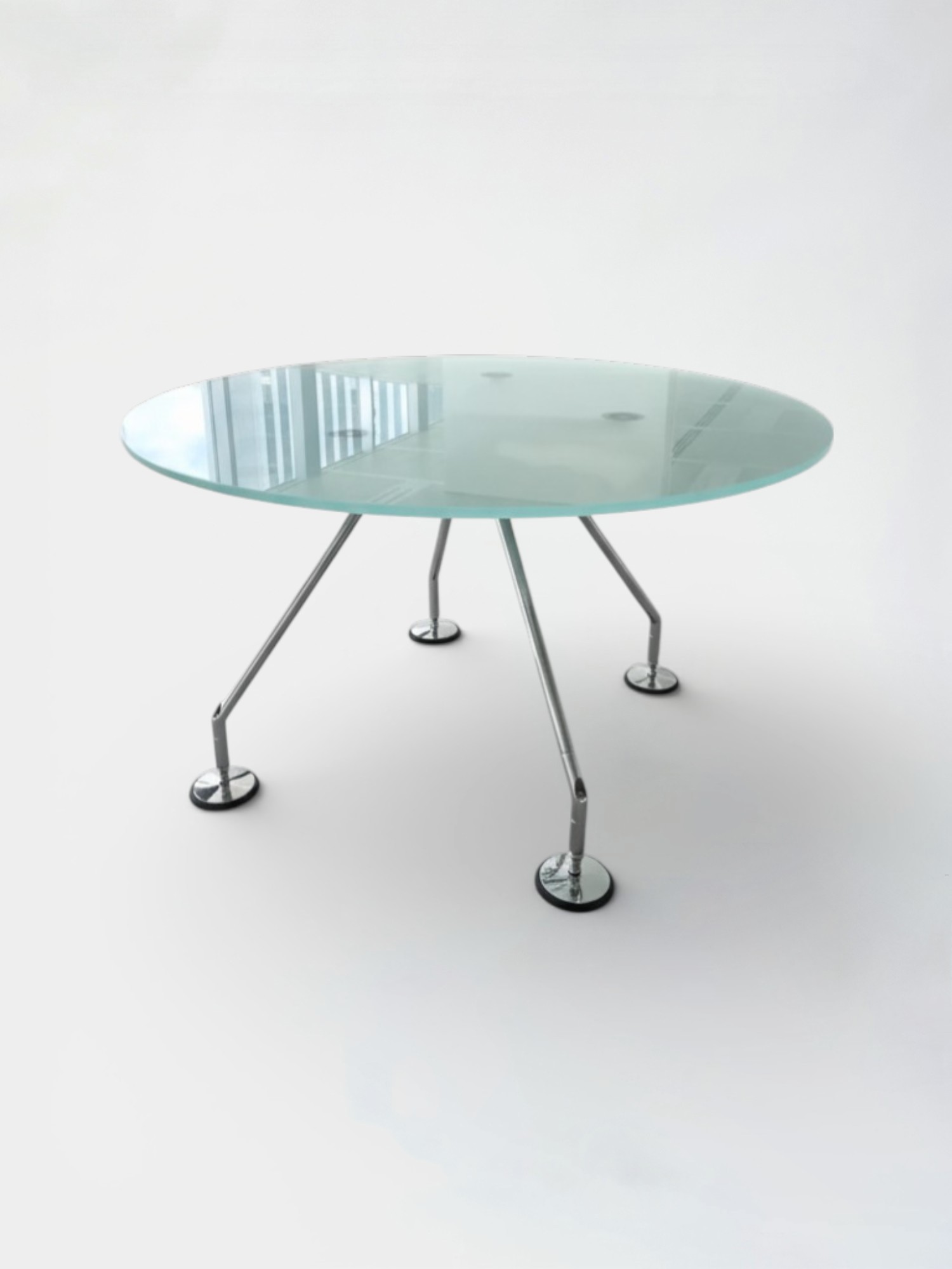 NORMAN FOSTER 1935 'Nomos' Table for Tecno 1986 - 120cm opaque glass product image